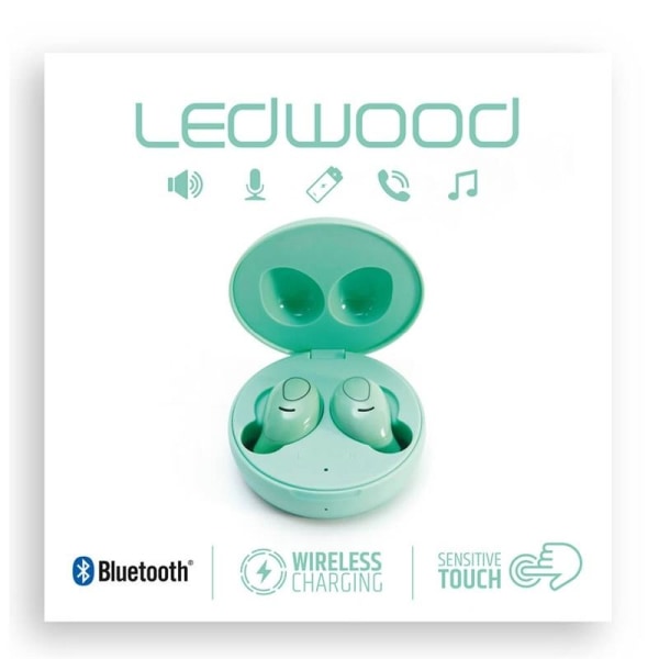 Ledwood Hörlur I9 Tws True Wireless In-Ear Mint Mic Grön