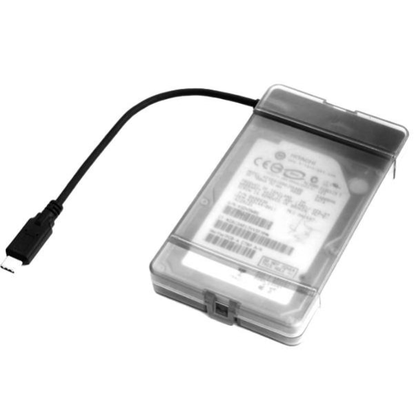 USB 3.1 Gen2 HDD-adapter, skyddande skal, upp till 12,5 mm, 10 G