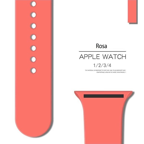 Silikonearmbånd til Apple Watch 38/40mm, Rosa