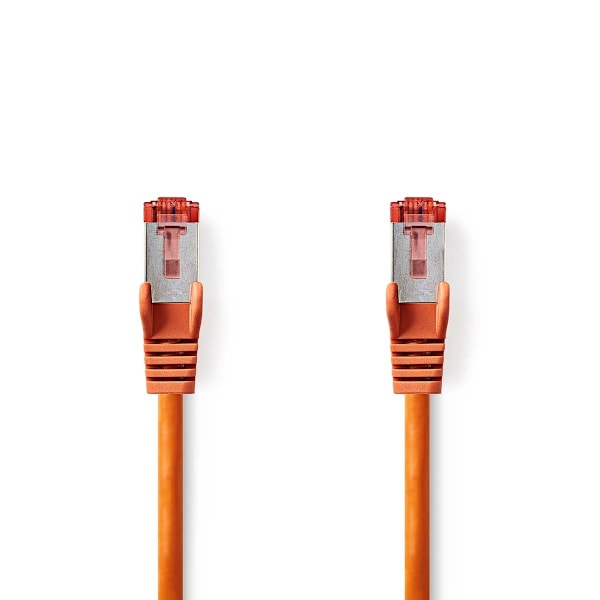 Nedis CAT6 Nätverkskabel | RJ45 hane | RJ45 hane | S/FTP | 0.50 m | Rund | LSZH | Orange | Label