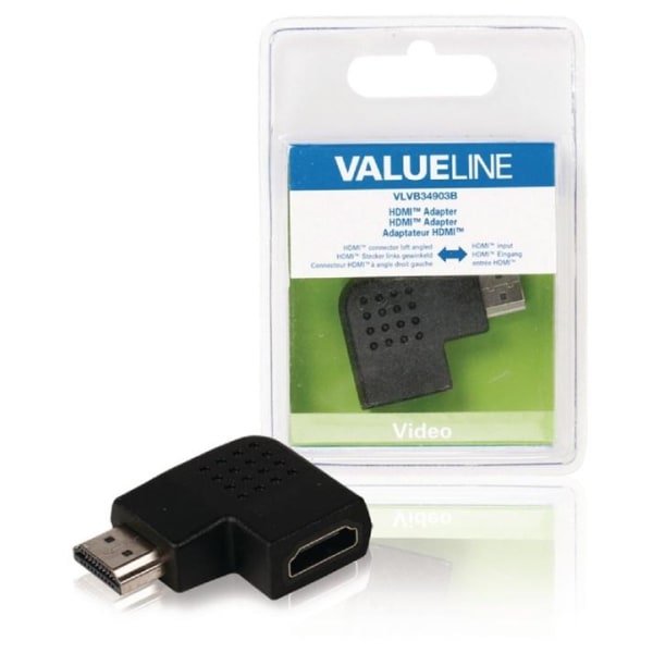 Valueline High Speed HDMI Ethernet Sovitin Kulma vasemmalle HDMI