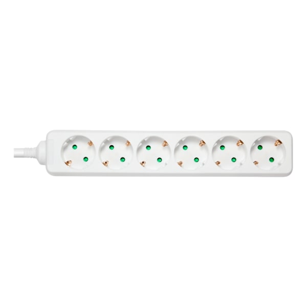 DELTACO outlet 6xCEE 7/3 1xCEE 7/7 5m white