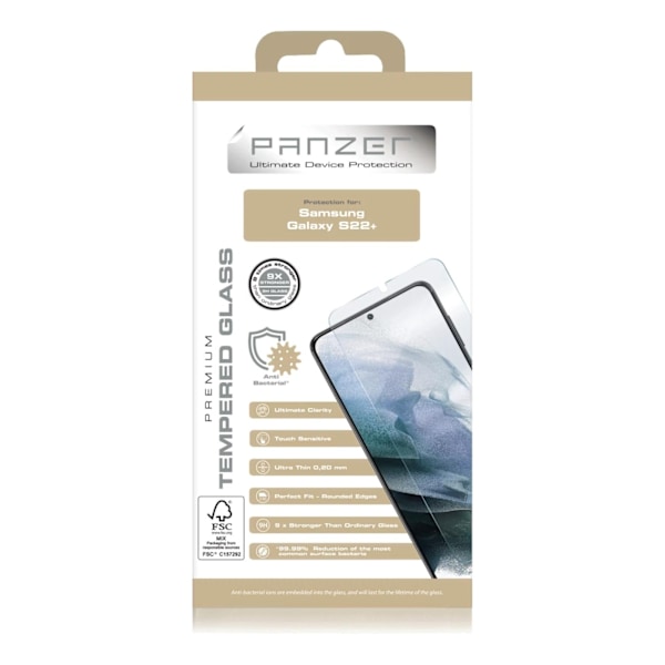 panzer Samsung Galaxy S22+ Tempered Glass Transparent