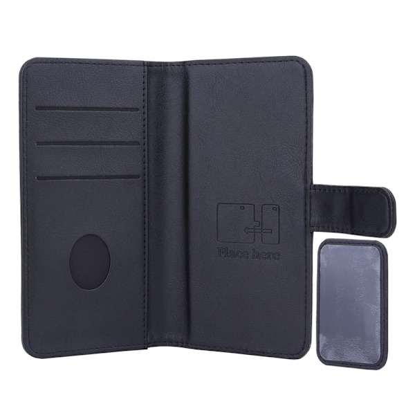 RADICOVER Strålingsbeskyttende Wallet PU Universal Large 5-5,4" 2in1 RFID Sort Svart
