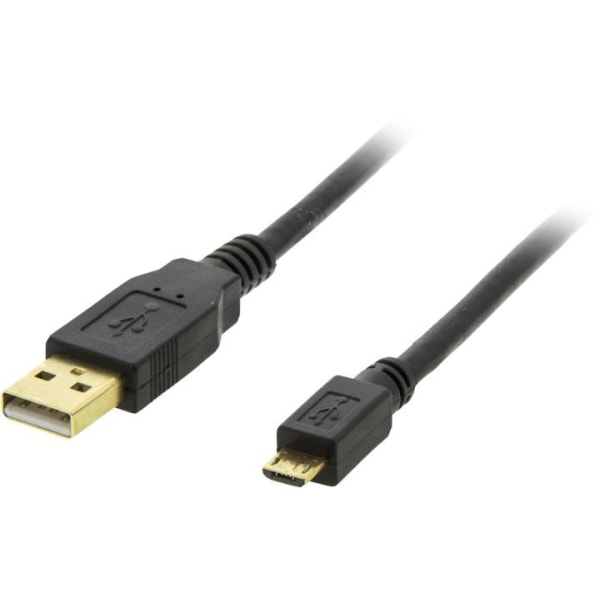DELTACO USB 2.0 kabel Typ A ha - Typ Micro B ha, 5-pin, 2m, svar