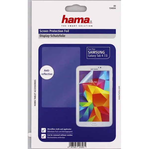 Hama Samsung Tab4 Näytönsuoja 7 tuumaa Transparent