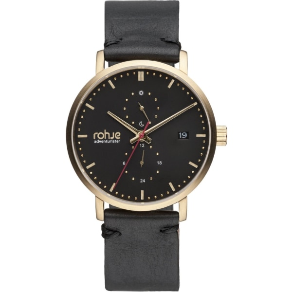 Rohje Adventurister Gold armbåndsur, 40 mm, Læderrem