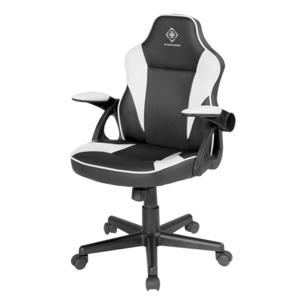 DELTACO GAMING DC120W Junior Gaming Chair, PU-leather, Black/Whi