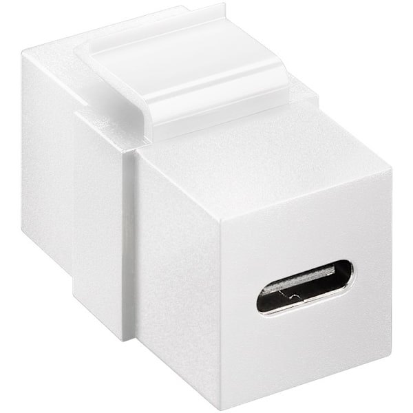 Goobay Keystone-modul USB-C™-kontakt, USB 3.2 Gen 2 (10 Gbit/s), vit USB-C™-uttag > USB-C™-uttag