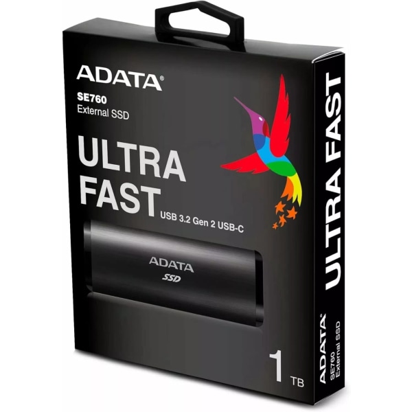 ADATA Technology SE760 1TB ulkoinen SSD, USB 3.1 Gen 2, USB-C Bl