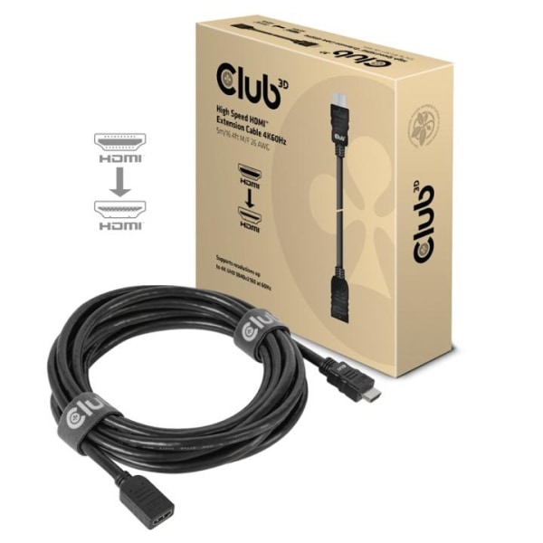CLUB3D CAC-1325 HDMI-kabel 5 m HDMI Typ A (standard) Svart