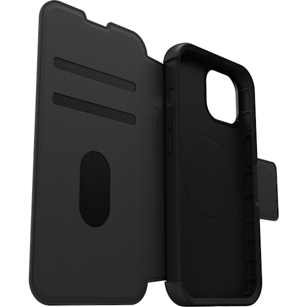 Otterbox Strada MagSafe -plånboksfodral, iPhone 15, svart Svart