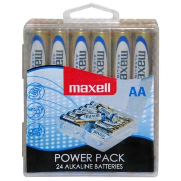 Maxell batterier, AA (LR6), Alkaline, 1,5 V, 24-pack