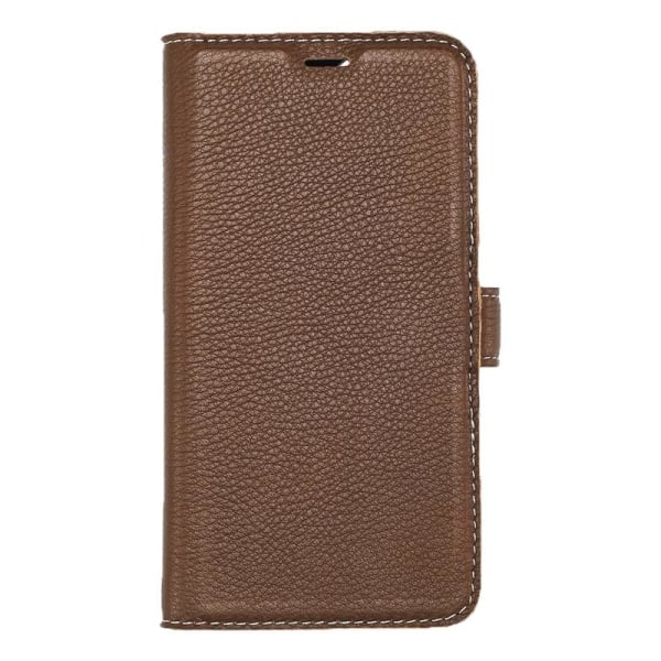 Essentials iPhone 11 Pro, Läder wallet avtagbar, brun Brun