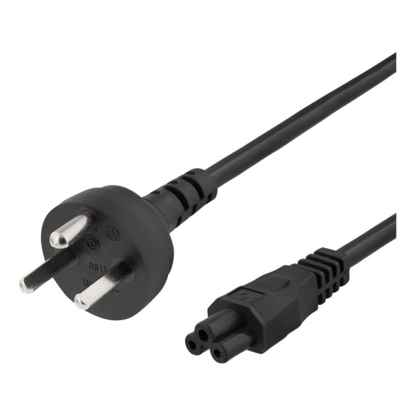 DELTACO Power cable, 2m, DK 2-5a to IEC C5, 2,4A, grounded, blac