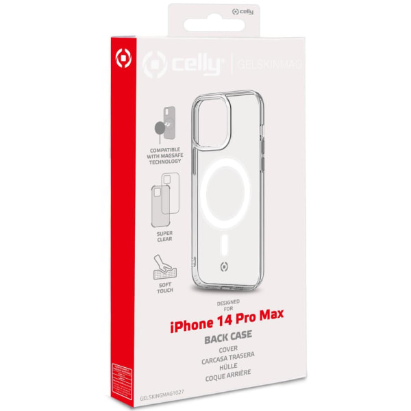 Celly Gelskinmag Magnetic iPhone 14 Pro Max Transparent