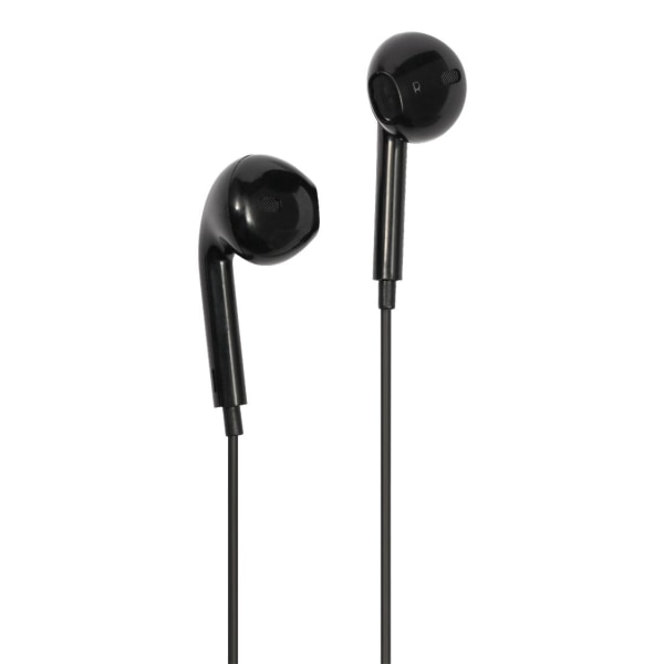 streetz C200 Semi-in-ear earphones, 3-button, USB-C, black Svart