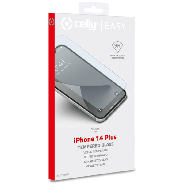 Celly Karkaistu lasi näytönsuoja iPhone 14 Plus Transparent