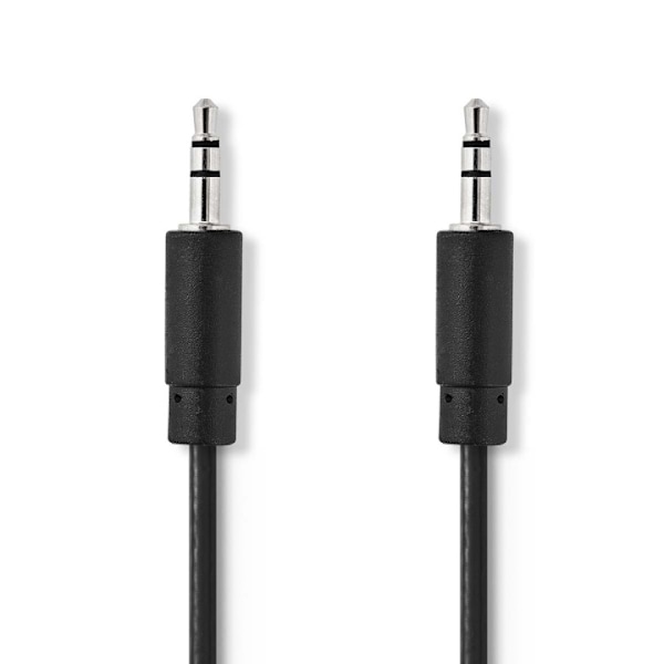 Nedis Stereo Audio kabel | 3.5 mm Hanstik | 3.5 mm Hanstik | Nikkelplateret | 5.00 m | Runde | Sort | Box