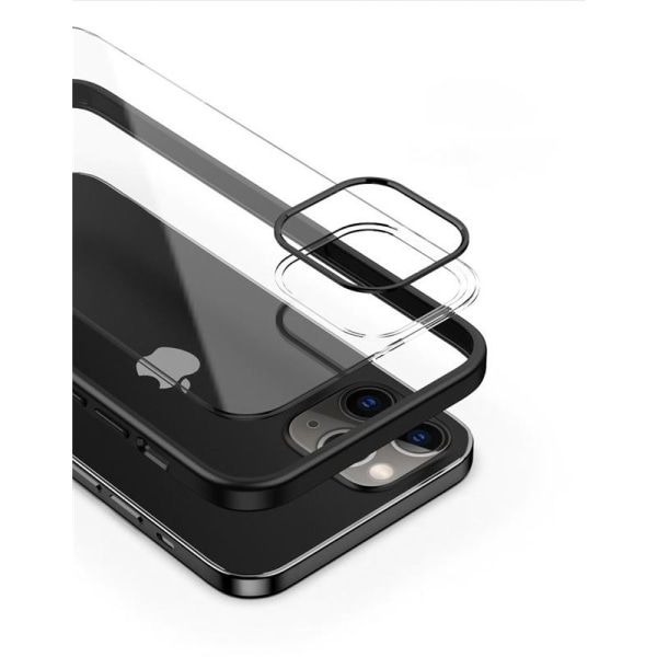 Elegant mobilcover til iPhone 12 Pro Max, Sort Svart