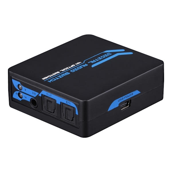 SPDIF/TOSLINK Digital Optical Audio 4x1 Switch with IR Remote Control