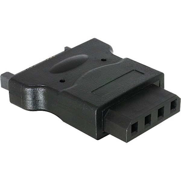 DELTACO virtaliitinsovitin, 15-pin SATA uros - 4-pin Molex naaras