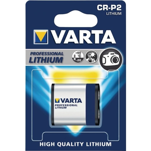 Varta Lithium Battery CR-P2 | 6 V DC | 1450 mAh | 1 - Läpipainopakkaus | Harmaa / Hopea