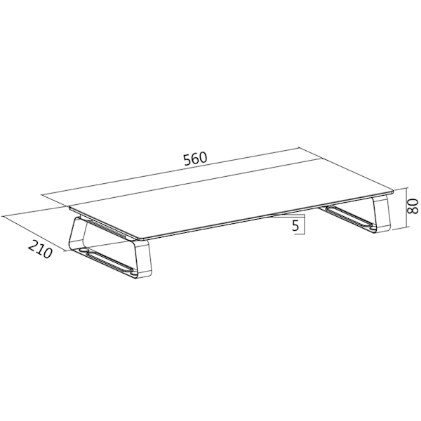 LogiLink Monitorställ i glas/metall