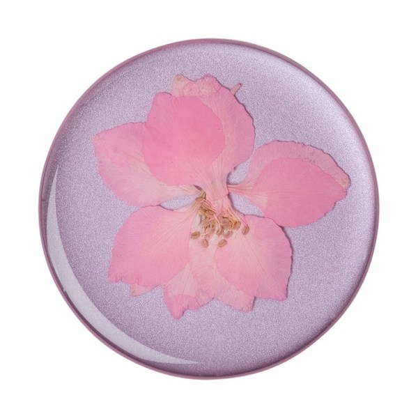 PopSockets Pressed Flower Delphinium Avtagbart Grip med Ställfunktion Premium