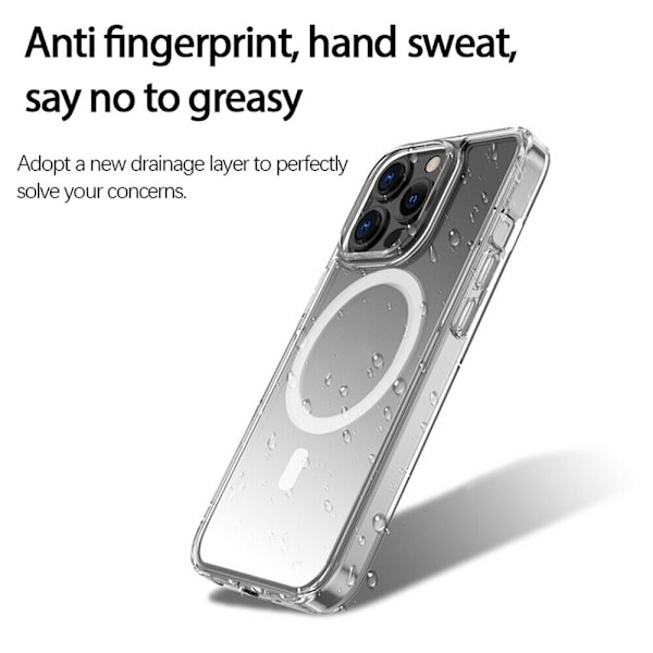 Transparent case with support for magnetic charging, iPhone 13 Transparent
