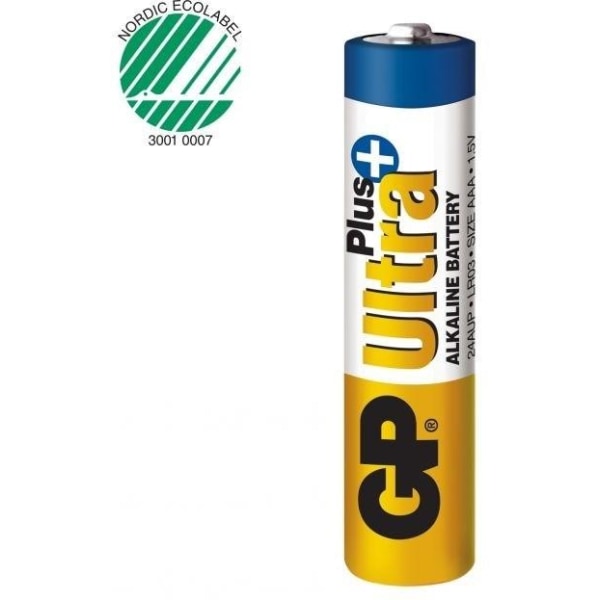 GP Ultra Plus Alkaline AAA batteri, 24AUP/LR03, 4-pack