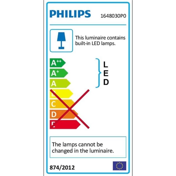 Philips Parterre Vägglampa LED 1x8W Sv