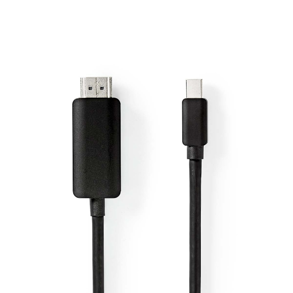 Nedis Mini DisplayPort kabel | DisplayPort 1.4 | Mini DisplayPort han | HDMI™ Stik | 48 Gbps | Nikkelplateret | 2.00 m | Runde | PVC | Sort | Plastikp