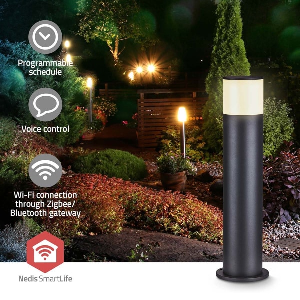 Nedis Smartlife udendørs lys | 360 lm | Zigbee 3.0 | 10 + 4 W | RGB / Varm Hvid | 2700 K | Aluminium | Androidâ„¢ / IOS