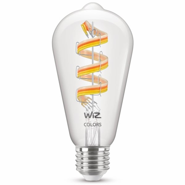 WiZ WiFi Smart LED E27 ST64 40W Filament Färg + Varm-kallvit 470lm