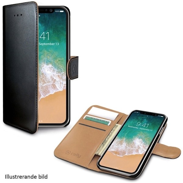 Celly Wallet Case iPhone 11 Svart Svart