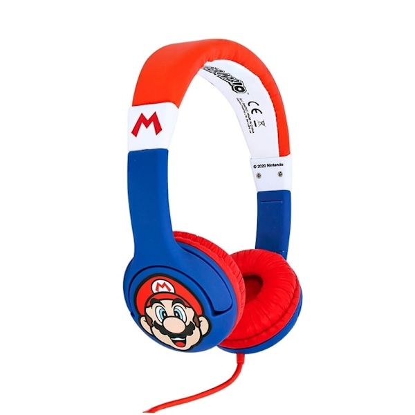 Super Mario Hörlur Junior On-Ear 85Db Mario Röd