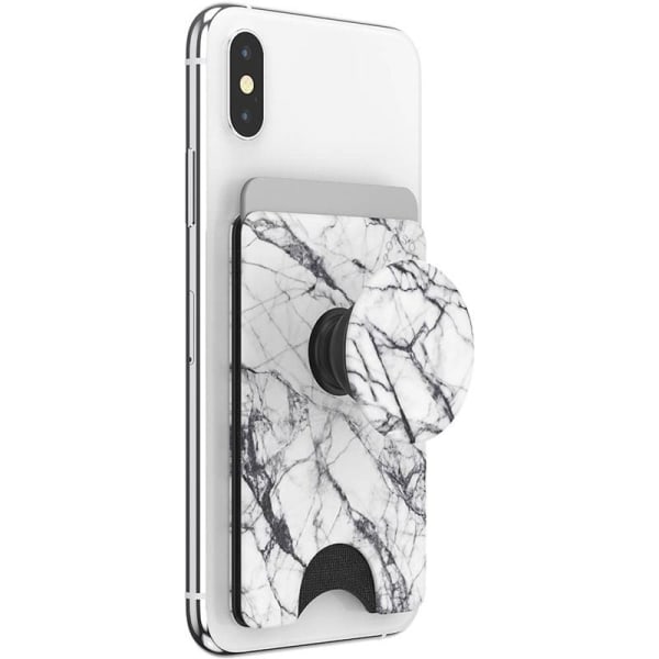 PopSockets Wallet Dove White Marble Aftagelig Mobil Wallet PopWa