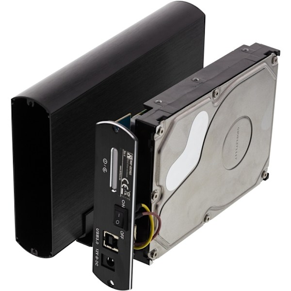DELTACO eksternt kabinet til 1x3,5" SATA 6Gb/s harddisk, <b>USB 3.1[/b