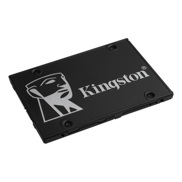 Kingston KC600 SSD-levy, SATA, 1024GB, 2,5", 3D TLC NAND, musta