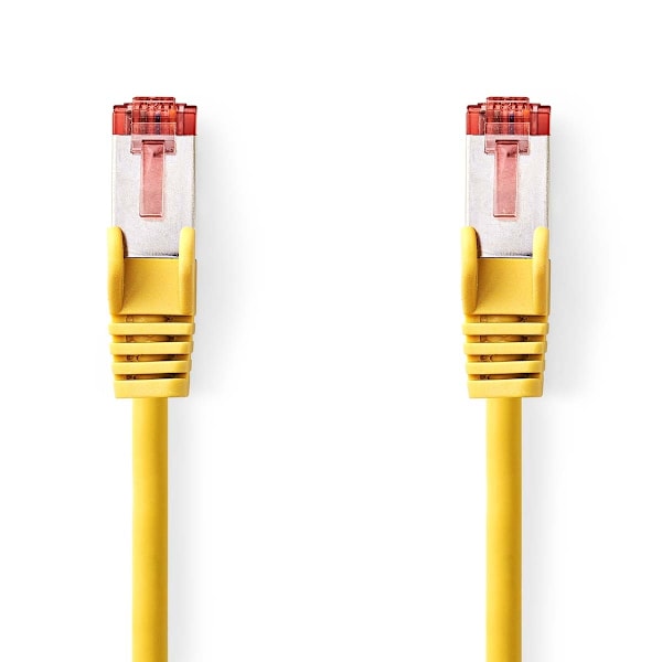 Nedis CAT6 Nätverkskabel | RJ45 hane | RJ45 hane | S/FTP | 0.50 m | Rund | LSZH | Gul | Label