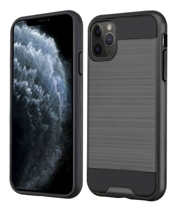 Skal till iPhone 13 Pro borstad metall, Grå Grå