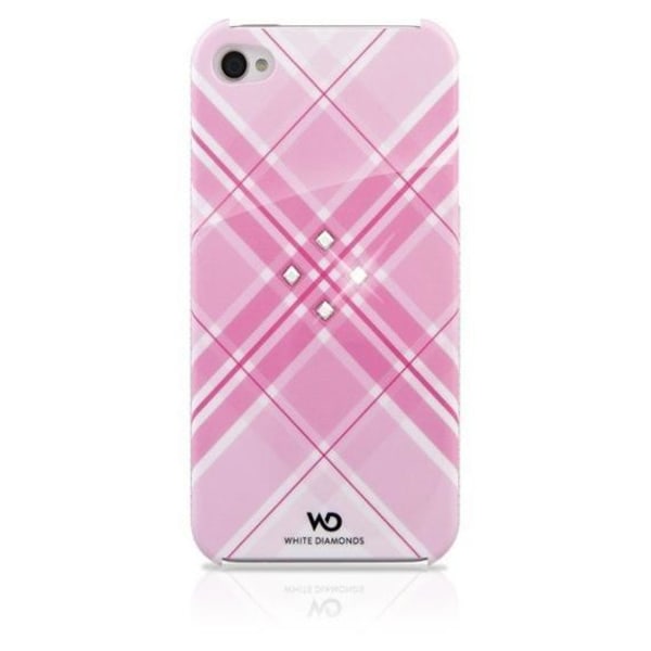 WHITE DIAMONDS Grid Pink iPhone4 with Crystal Pin 3,5mm Rosa
