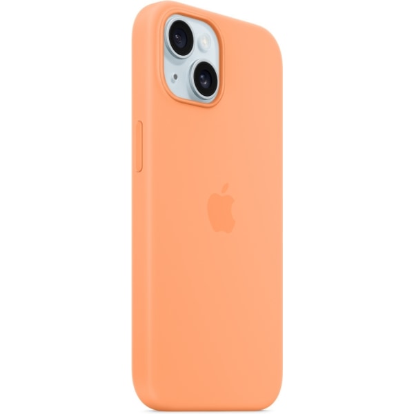 Apple iPhone 15 silikonikotelo MagSafella, sorbet-oranssi Orange