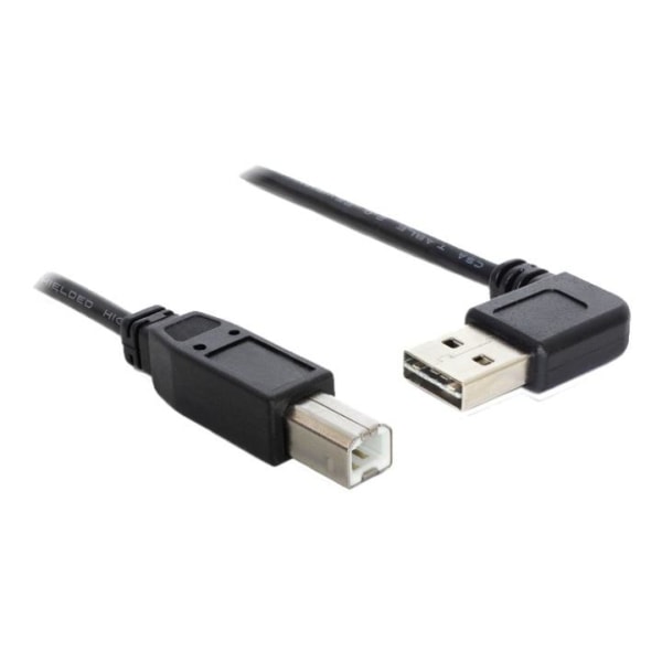 Delock Kabel EASY-USB 2.0 Typ-A hane vinklad Vä/Hö.,> USB 2.0 Ty