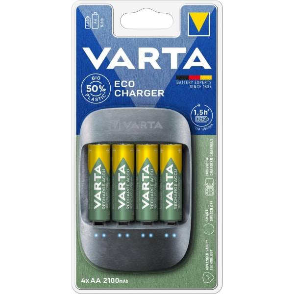 Varta Eco Laturi + 4x56816 AA 2100 mAh