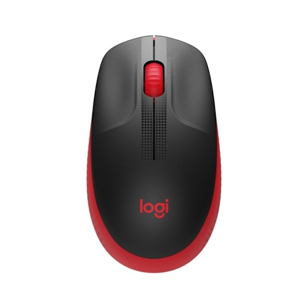 Logitech M190 datormöss Ambidextrous RF Trådlös Optisk 1000 DPI Sort, Rød