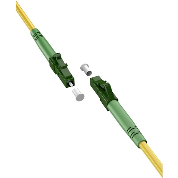 Goobay Fiberoptisk kabel (FTTH), Singlemode (OS2) Yellow, gul (Simplex), 2 m plugg LC-APC (8°) > plugg LC-APC (8°), halogenfri kabelhölje (LSZH)