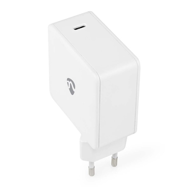Nedis Vægoplader | 100 W | GaN | Hurtigopladningsfunktion | 3.0 / 5.0 A | Antal output: 1 | USB-C™ | Automatisk Valgt Spænding Hvid