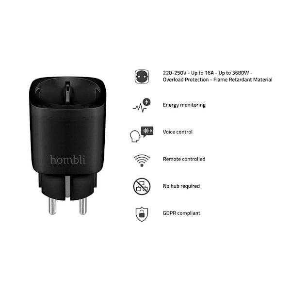 Hombli EU Smart Plug Sort